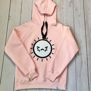 NWT - Tsuki Market - Women’s “Why Are You Sad” Pink Hoodie - Size Small